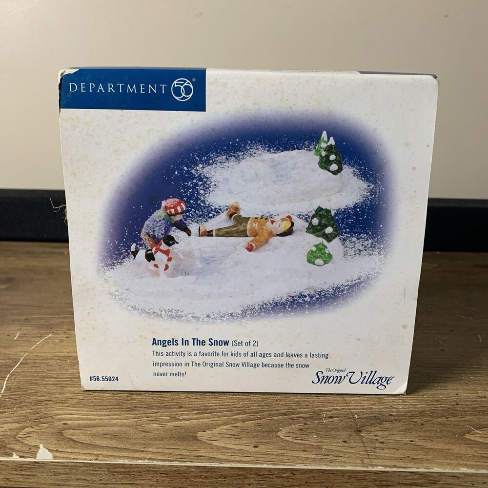 Department 56 Snow Village Angels in the Snow Christmas 2 Pieces With Box